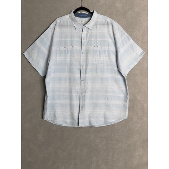 Tommy Bahama Men's XXXL Key Breeze Linen Blend Shirt Blue - Picture 1 of 7